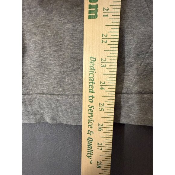 Nike Air Jordan Gray Pullover Hoodie With Kangaroo Pocket & Black/Red Logo Print - Picture 5 of 7